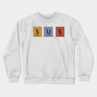 Sus Text Periodic Table Slogan Red Crewneck Sweatshirt